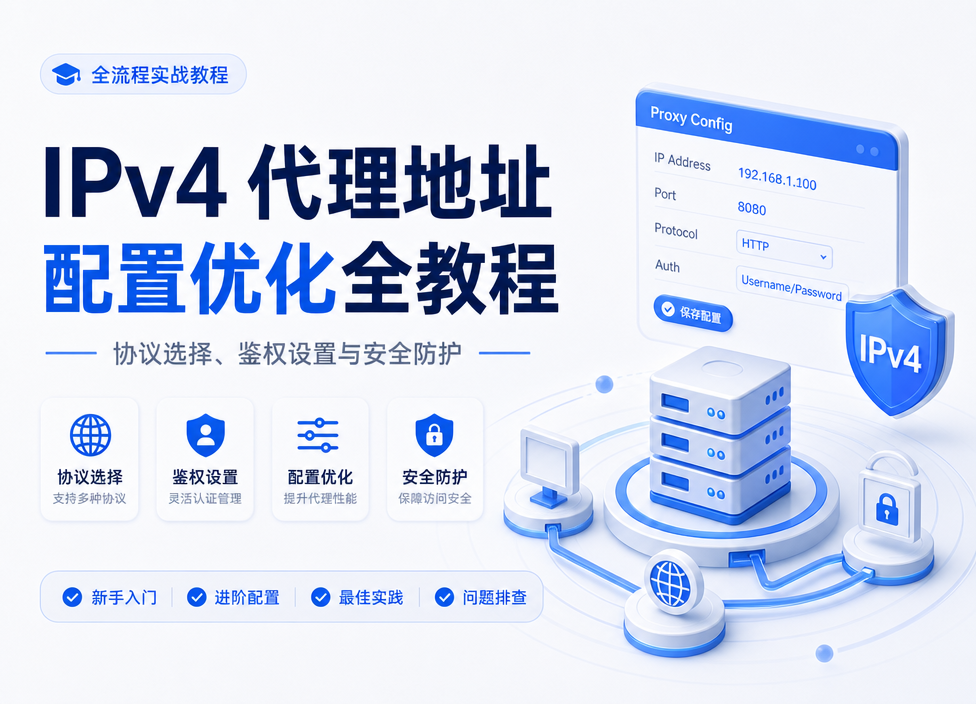IPv4代理地址配置优化全教程：协议选择、鉴权设置与安全防护实操
