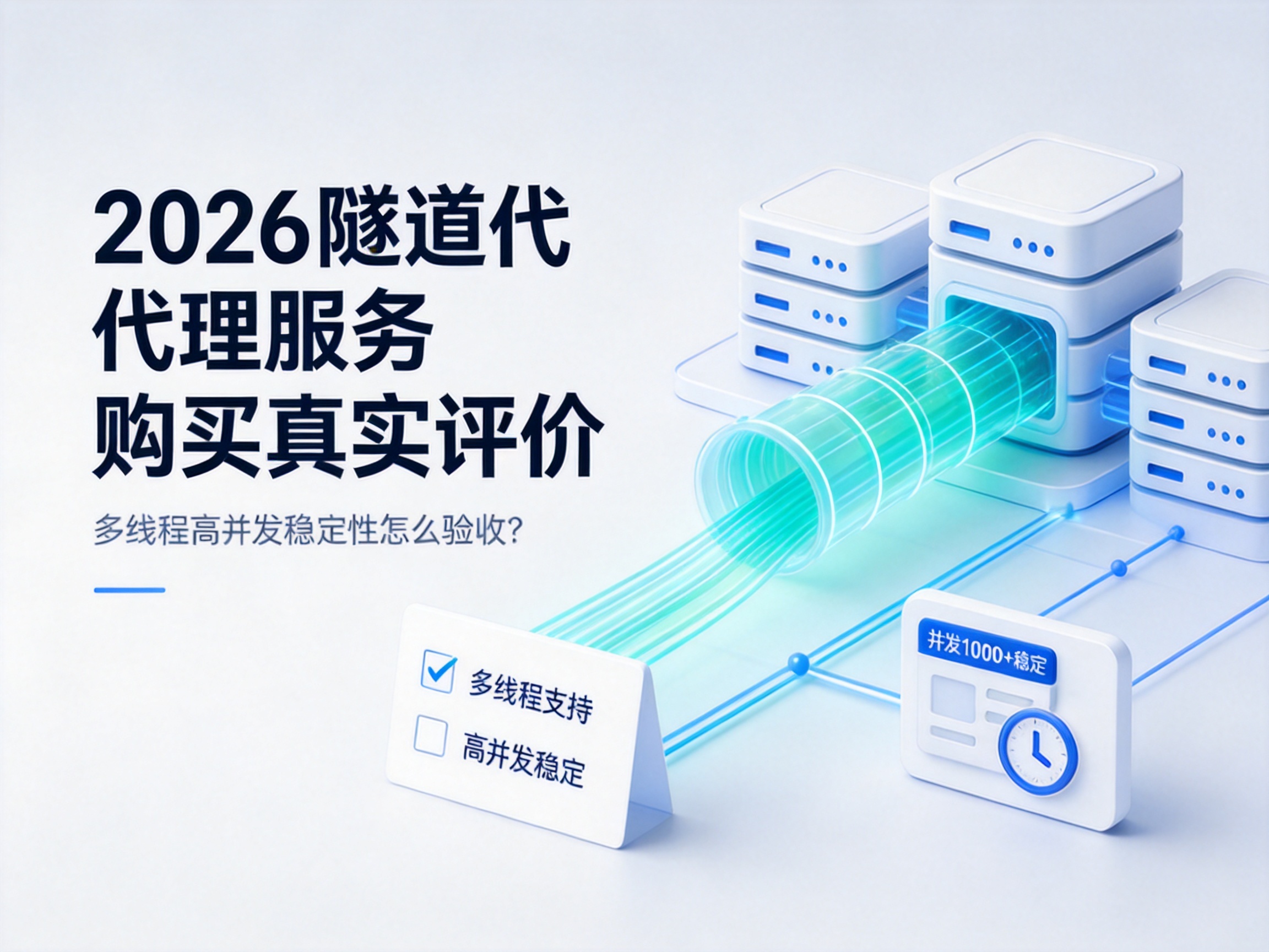 2026隧道代理服务购买真实评价：多线程高并发稳定性怎么验收？