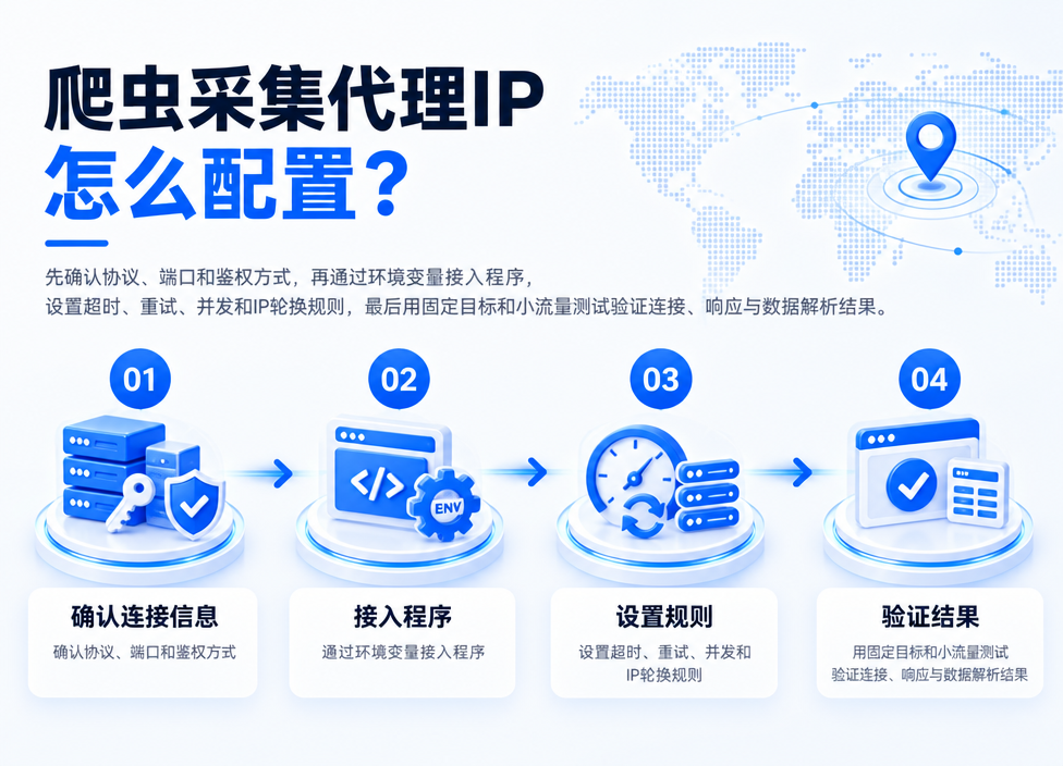 爬虫采集代理IP怎么配置？完整接入步骤